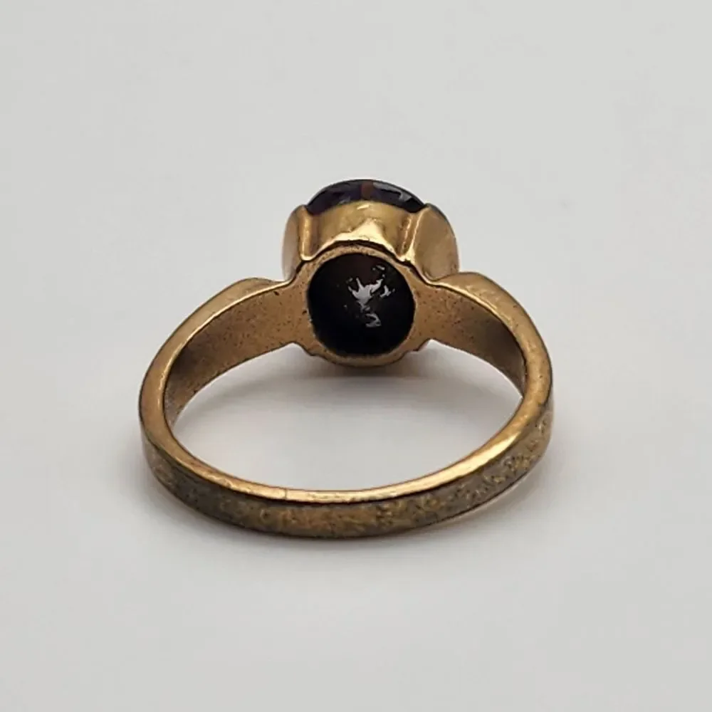18K GERSC Rainbow Glass Ring (7.25)